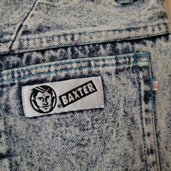 Vintage NWT Deadstock Acid Wash 80s Western Tapered Leg Jeans Size 26 - Picture 6 of 8